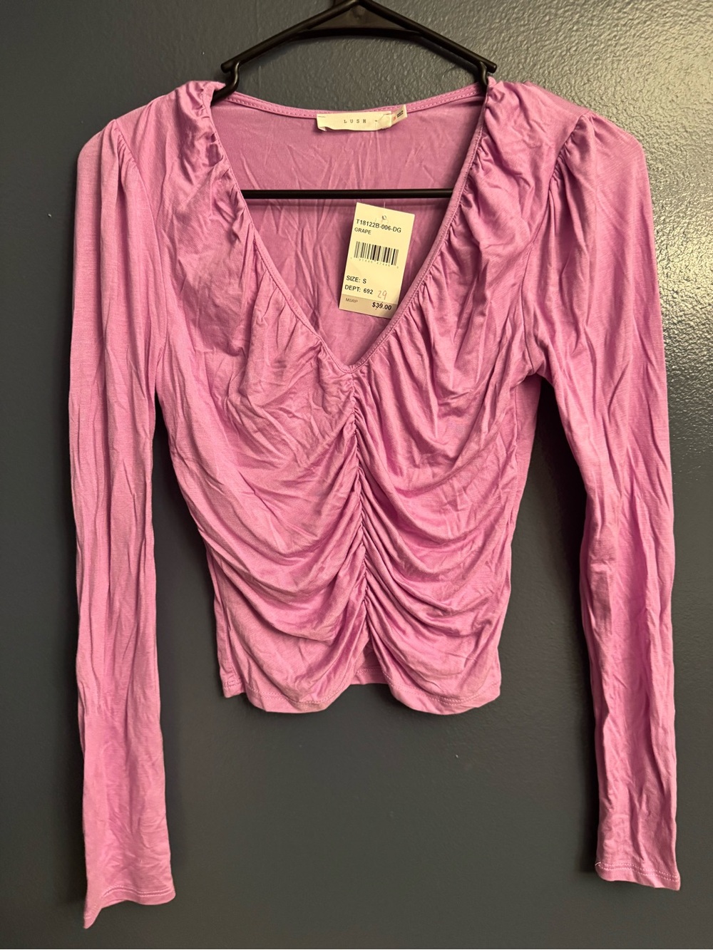 Light Purple Lush Brand Top